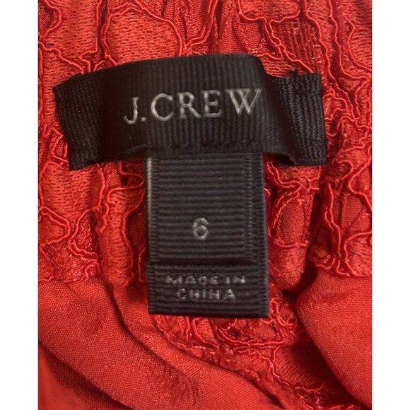 Classic Staple Red Lace Cropped Pants Scalloped Hem & Pockets, Women’s Size 6 - Picture 2 of 13